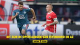 Dit zijn de opstellingen van Feyenoord en AZ