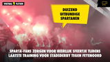 Sparta-fans zorgen voor heerlijk sfeertje tijdens laatste training voor stadsderby tegen Feyenoord