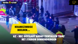 Krankzinnige beelden: Tientallen AZ-fans dringen stadion binnen en betreden veld, #aznec gestaakt
