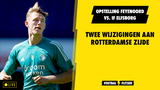 Opstelling Feyenoord vs. IF Elfsborg: twee wijzigingen aan Rotterdamse zijde