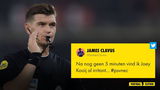 Hoewel PSV - NEC Nijmegen pas enkele minuten onderweg is, hebben de kijkers het nu al helemaal gehad met scheidsrechter Joey Kooij.