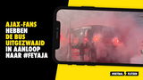 Ajax-fans zwaaien spelersbus uit richting #feyaja!