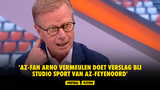 'AZ-fan Arno Vermeulen doet verslag bij Studio Sport van AZ-Feyenoord'