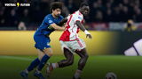 Brian Brobbey is niet helemaal tevreden met het gelijkspel in de topper tegen PSV (1-1).