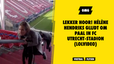 Lekker hoor! Hélène Hendriks glijdt om paal in FC Utrecht-stadion (LOLVIDEO)