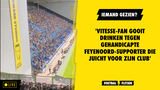 Iemand gezien? Vitesse-fan gooit drinken tegen gehandicapte Feyenoord-supporter die juicht voor zijn club