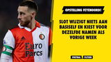 Opstelling Feyenoord: Slot voert geen wijzigingen door