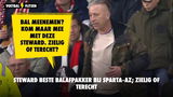 Jonge Sparta-supporter wil stiekem bal mee naar huis nemen bij Sparta-AZ, maar de steward grijpt in