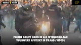Feyenoord-supporter steekt vuurwerk af in Praag, politie grijpt direct hard in (VIDEO)