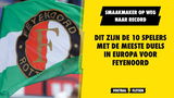 Dit zijn de tien spelers met de meeste Europese duels voor Feyenoord