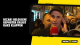 ZIEN: Belgische reporter krijgt rake klappen tijdens live-uitzending
