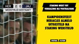 Kampioensfeest Heracles Almelo uitgesteld na staking wedstrijd