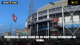 Sfeerbeeld: Lange rijen bij de Kuip voor Feyenoord-AS Roma