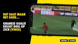 Dat gaat maar net goed... Doel valt om op Ghanese doelman tijdens trainingspartij (VIDEO)