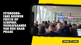 VIDEO: Feyenoord-fans bouwen feestje op Schiphol voorafgaande van reis naar Praag