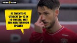 Ricky van Wolfswinkel toont Utrecht doelman Branderhorst lachend de middelvinger