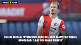 Social Media: Feyenoord-fans blij met tactische wissel Advocaat: 'Laat die maar bankie'