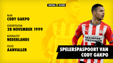 Spelerspaspoort Cody Gakpo (profiel)