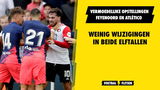 Vermoedelijke opstellingen Feyenoord en Atlético Madrid