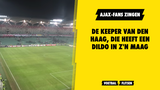 Ajaxfans zingen tijdens #ajaado: "De keeper van Den Haag, heeft een dildo in z'n maag"